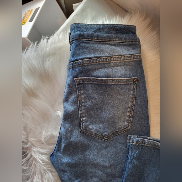 Anthropologie Pilcro Blue Denim Jeans, Button Fly,  Size 27 - Picture 2 of 8